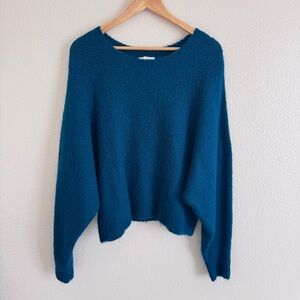 H&M Teal Blue Soft Knit Pull Over Sweater